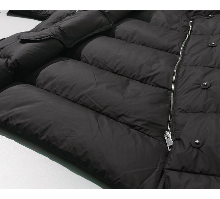 Women's Mid-Length Down Jacket – Ultra Warm with Stand Collar