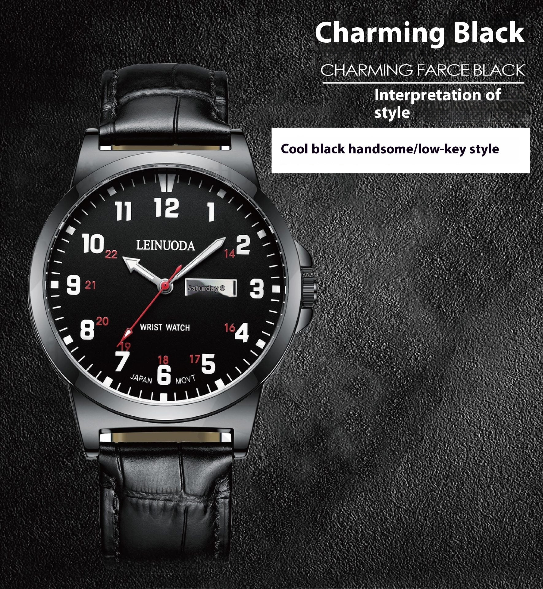 Numbers Surface Waterproof Quartz Simple Men's Watch