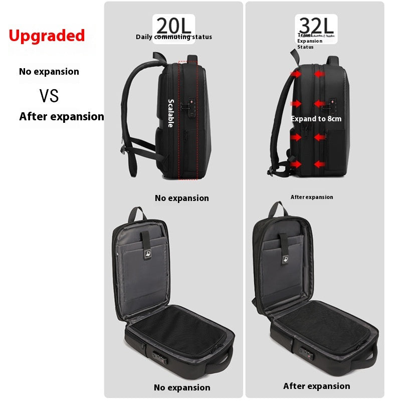 Men's Backpack Security Lock Backpack Business