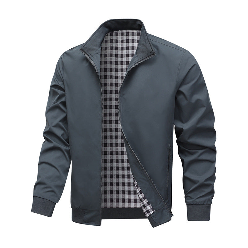 Casual Versatile Baseball Collar Jacket For Men