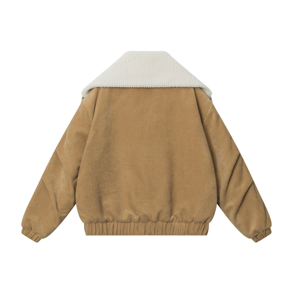 Vintage Corduroy Cotton-padded Jacket For Men