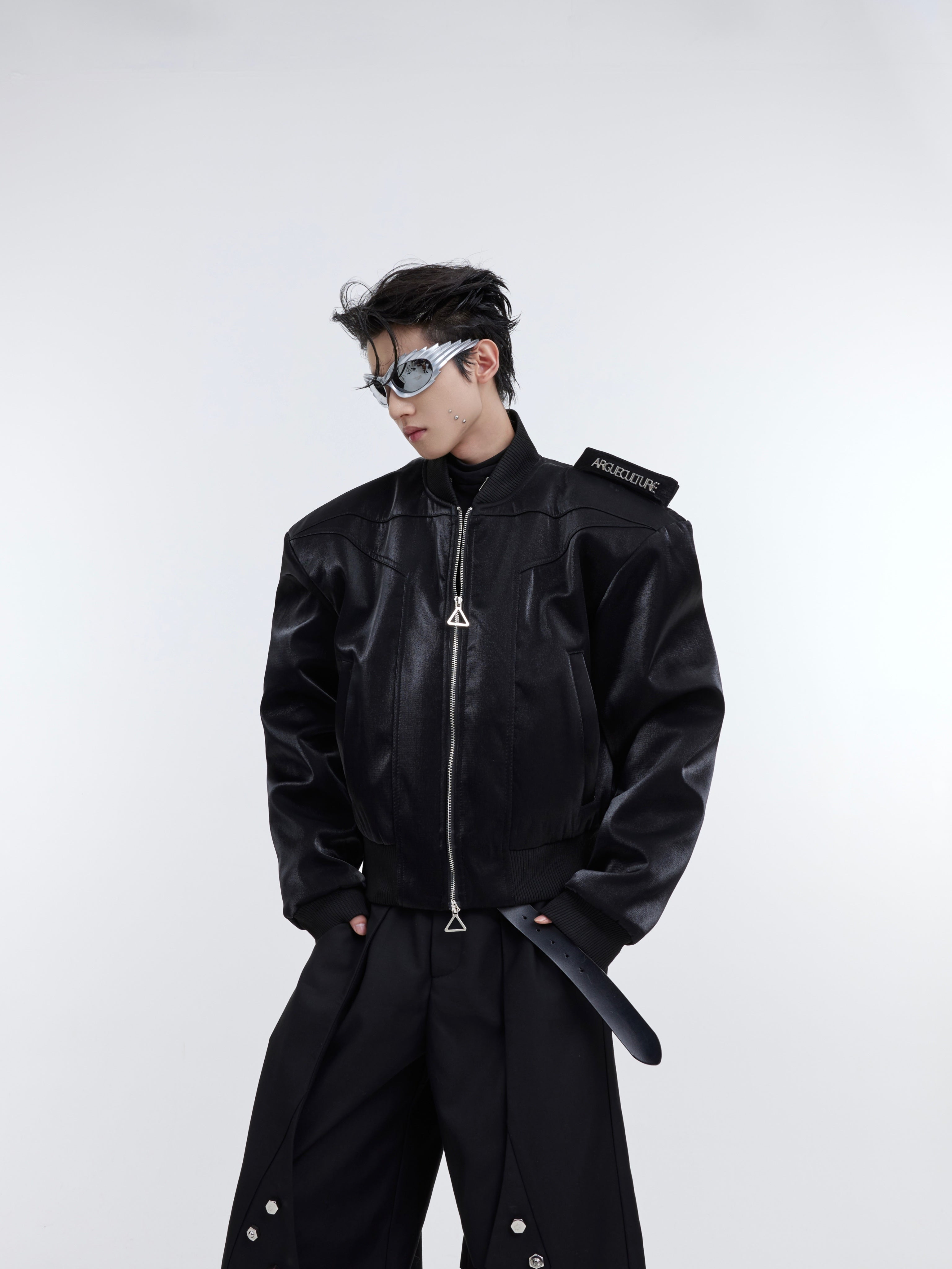 Double Zippered Short Cotton Jacket For Men