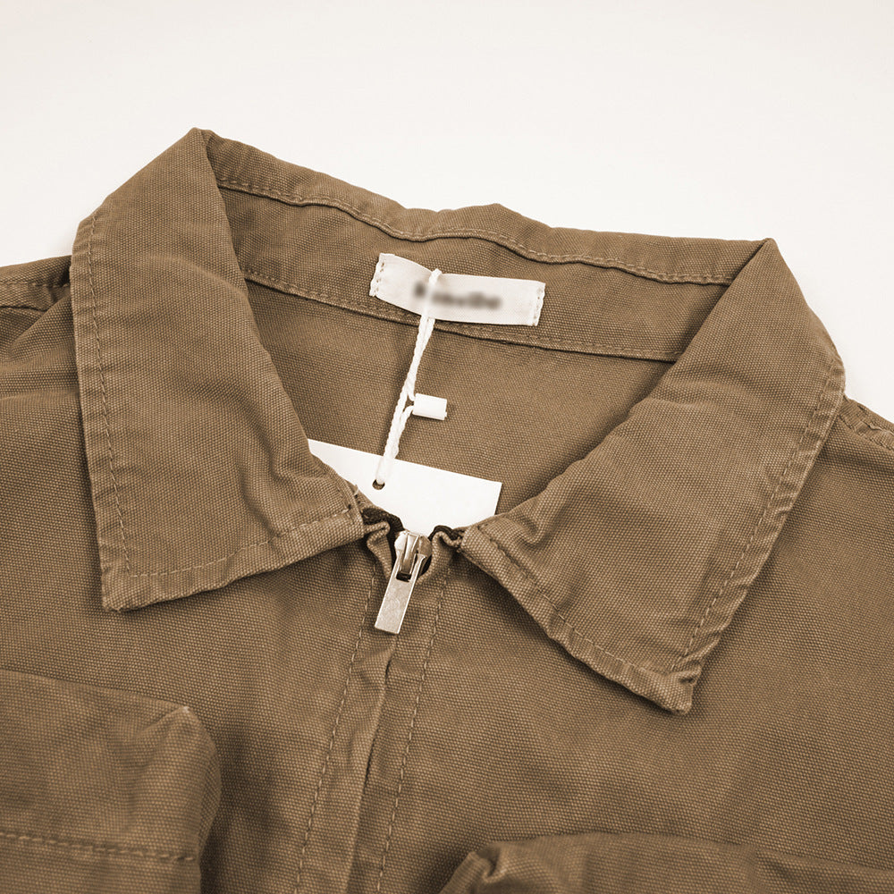 Mechanical Style Workwear Short Jacket For Men