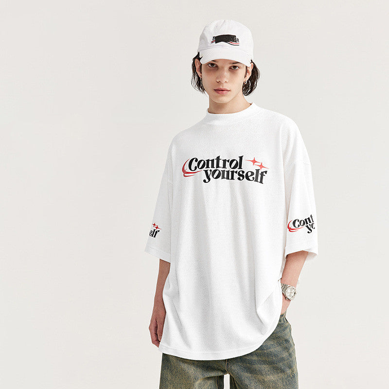 Men's Clothing Print T-shirt Loose Letters