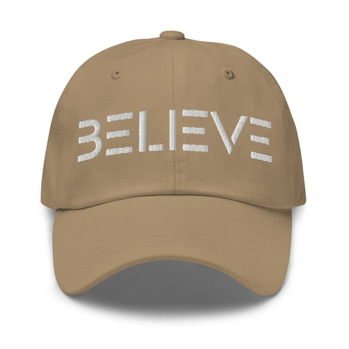 Embroidered Adjustable Baseball Cap - Believe - F/b