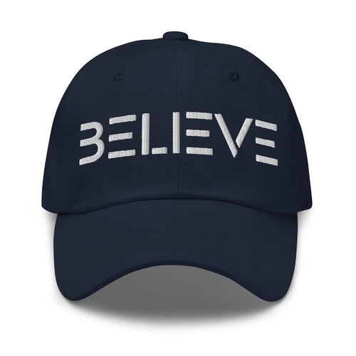 Embroidered Adjustable Baseball Cap - Believe - F/b