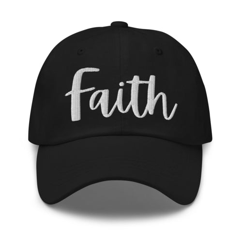 Embroidered Adjustable Baseball Cap - Faith - F/b