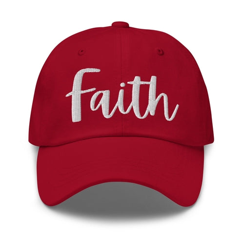 Embroidered Adjustable Baseball Cap - Faith - F/b