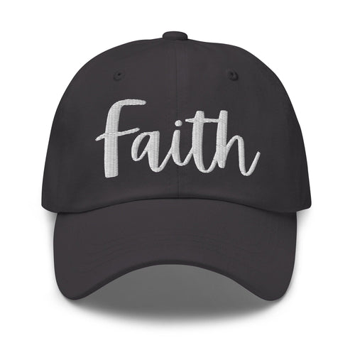 Embroidered Adjustable Baseball Cap - Faith - F/b