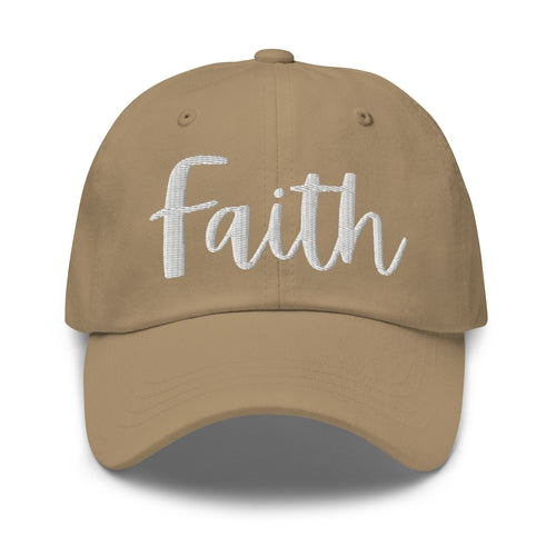 Embroidered Adjustable Baseball Cap - Faith - F/b