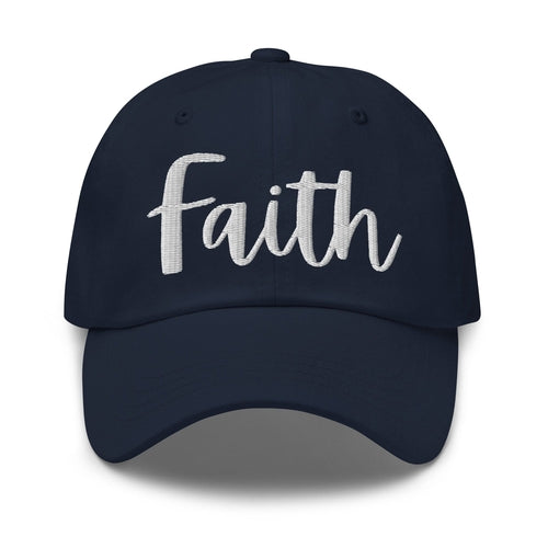 Embroidered Adjustable Baseball Cap - Faith - F/b