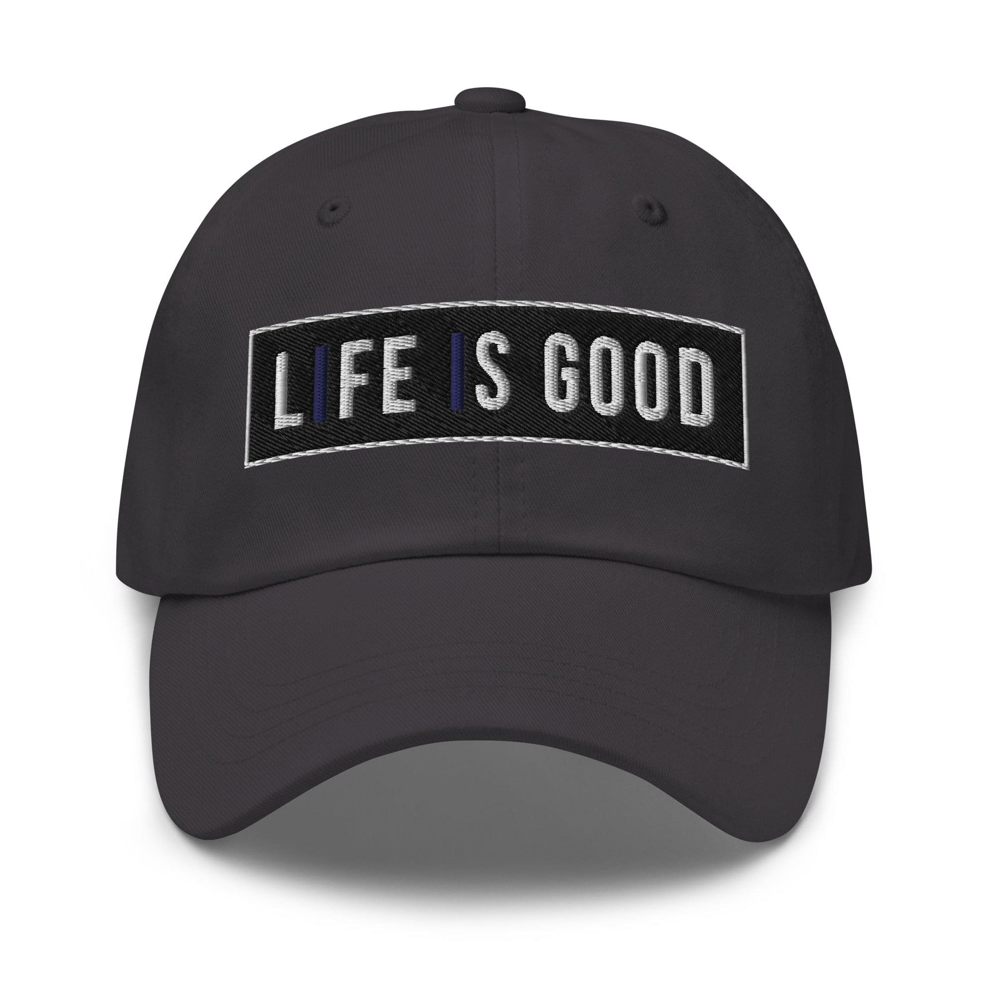 Embroidered Baseball Cap - Adjustable - Life is Good Print