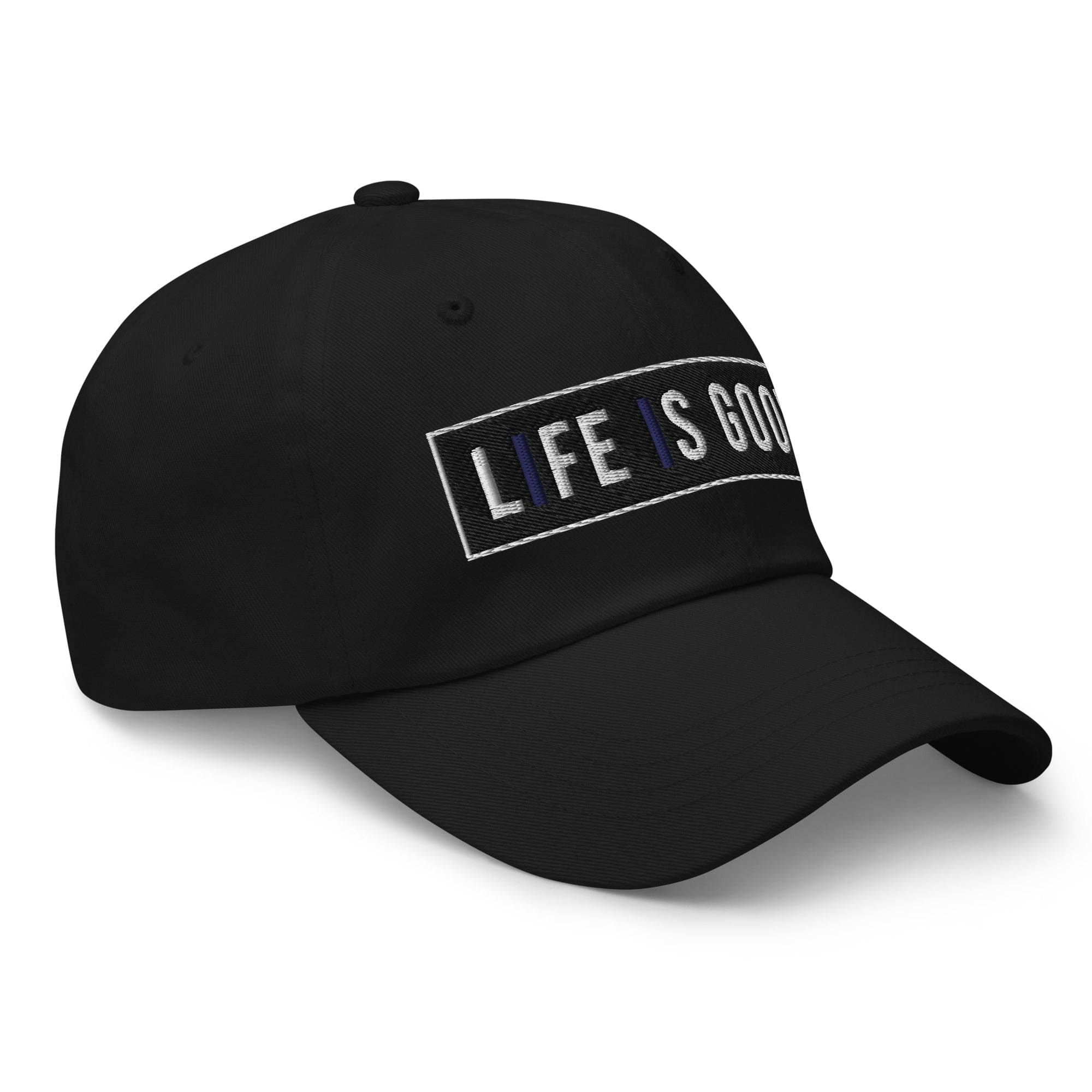 Embroidered Baseball Cap - Adjustable - Life is Good Print