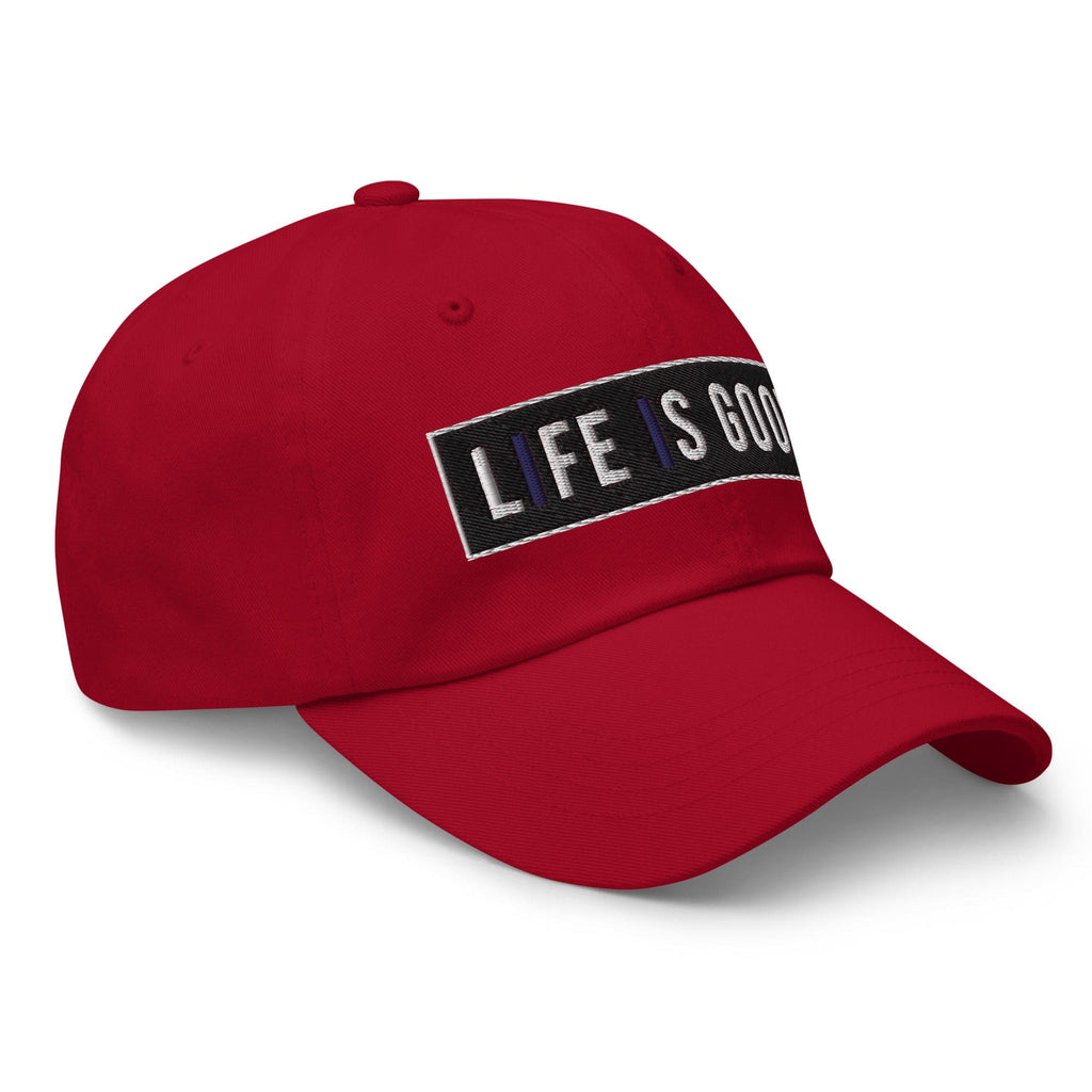 Embroidered Baseball Cap - Adjustable - Life is Good Print