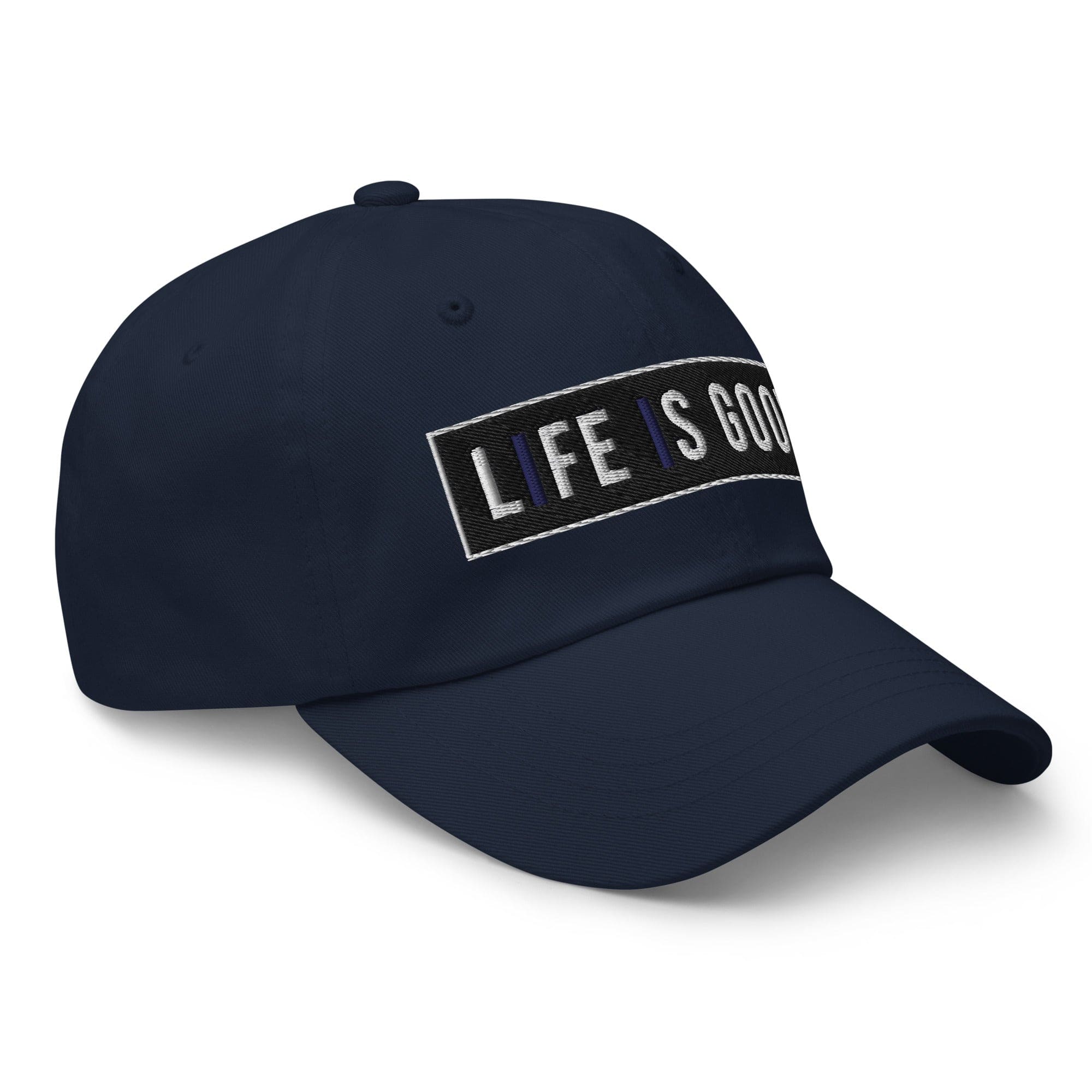 Embroidered Baseball Cap - Adjustable - Life is Good Print