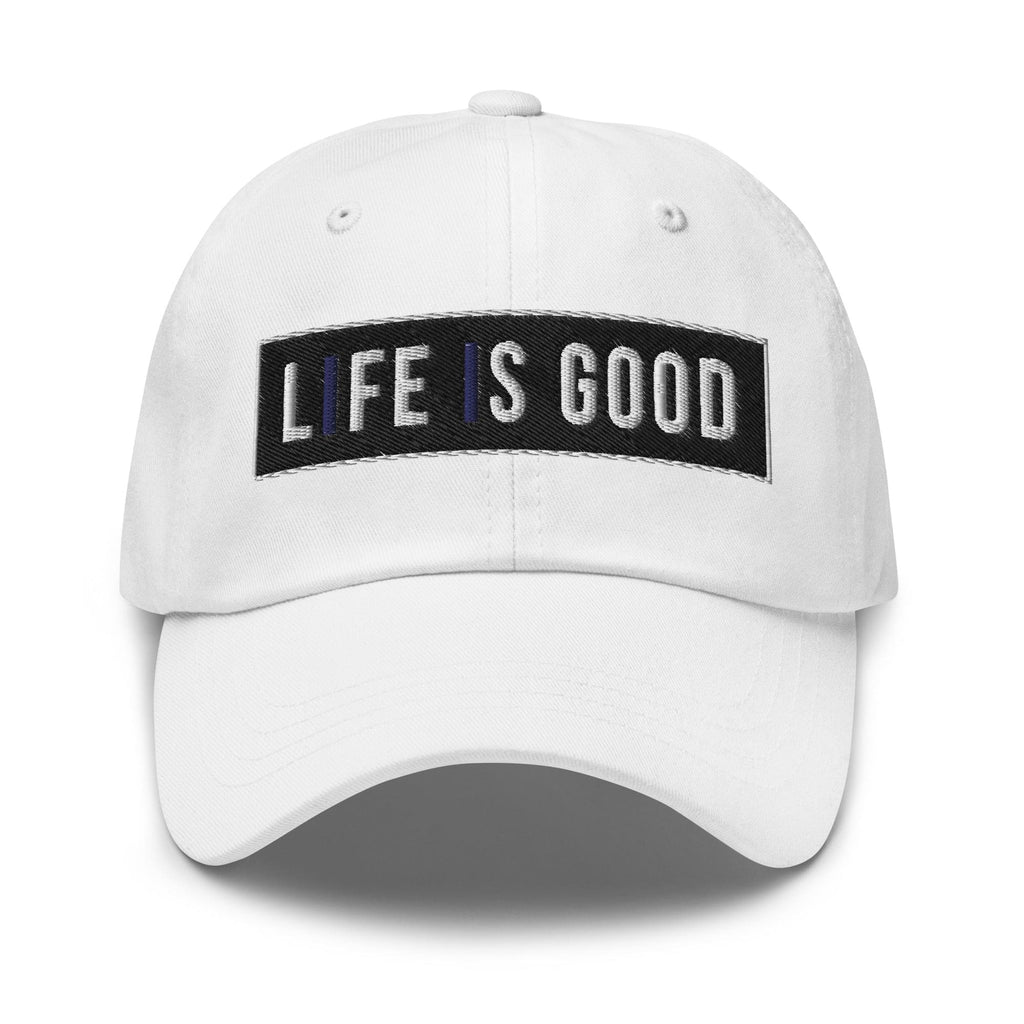 Embroidered Baseball Cap - Adjustable - Life is Good Print