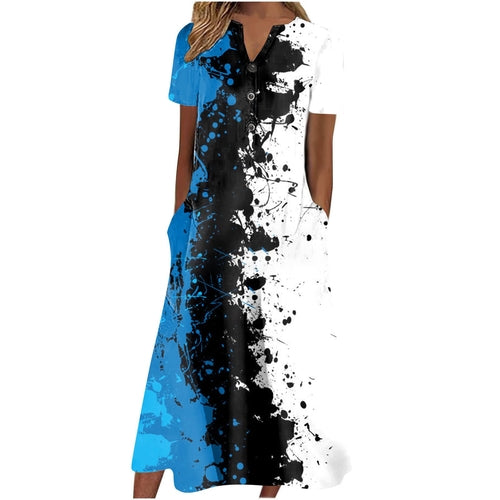 Women’s Summer Midi Dress – Casual, Light & Pocket-Ready