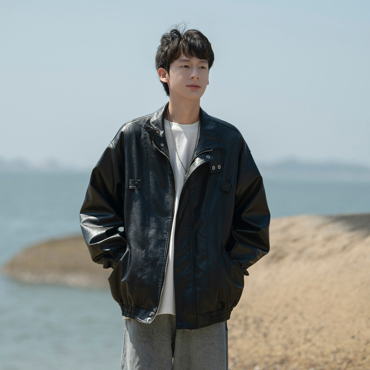 American Retro Leather Jacket For Men