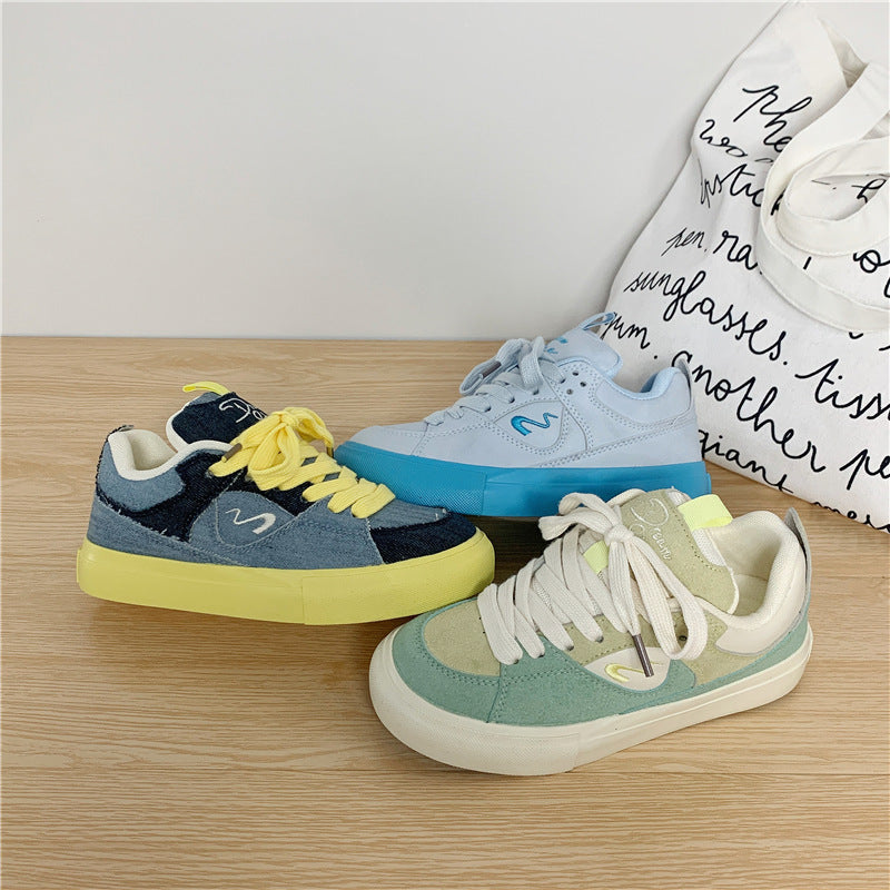 Versatile Thick Shoes Tongue Canvas Shoes For Women