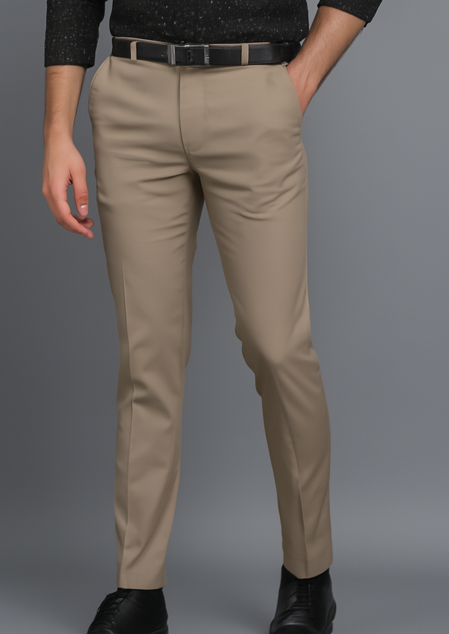 Men Formal Pant-Tan (Size-38)