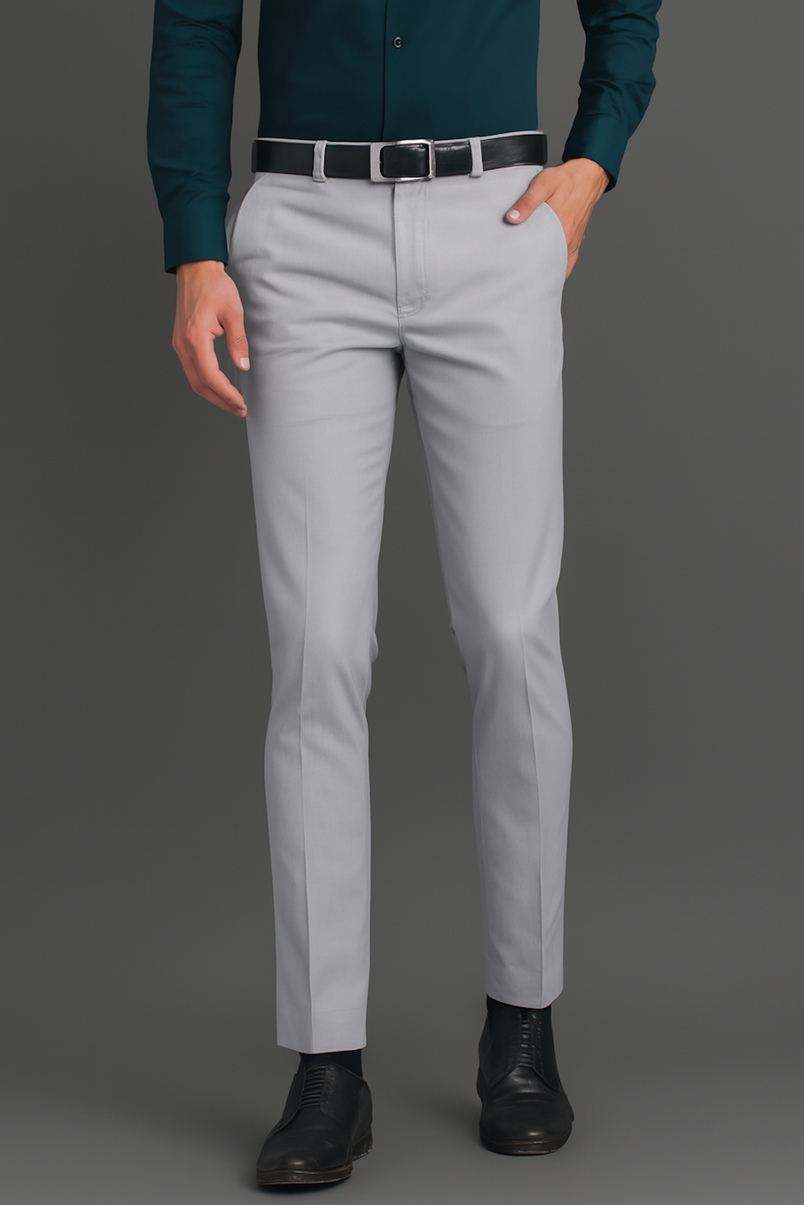 Men Formal Pant-Light Grey (Size-38)