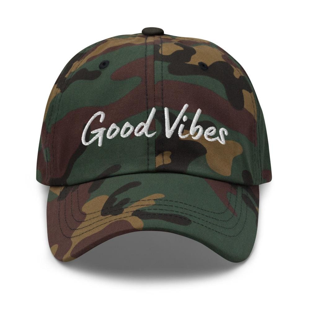 Embroidered Baseball Cap- Adjustable - Good Vibes