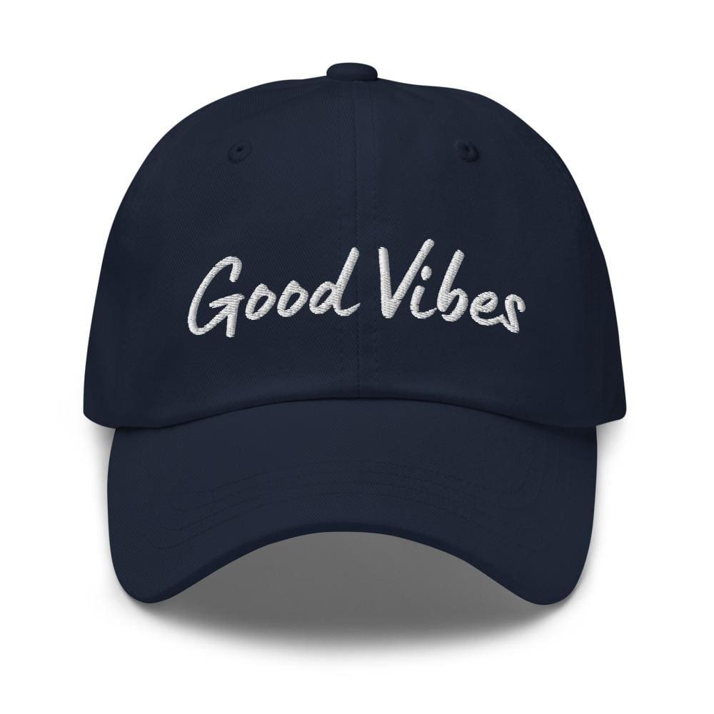 Embroidered Baseball Cap- Adjustable - Good Vibes