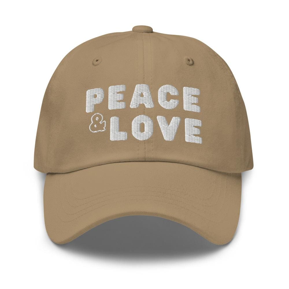 Embroidered Baseball Cap - Adjustable - Peace and Love