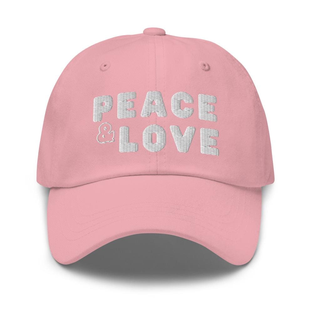 Embroidered Baseball Cap - Adjustable - Peace and Love