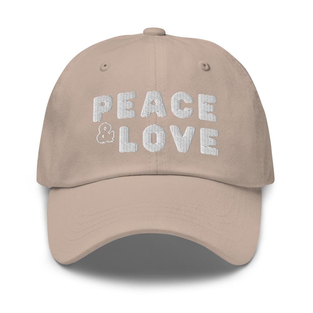 Embroidered Baseball Cap - Adjustable - Peace and Love