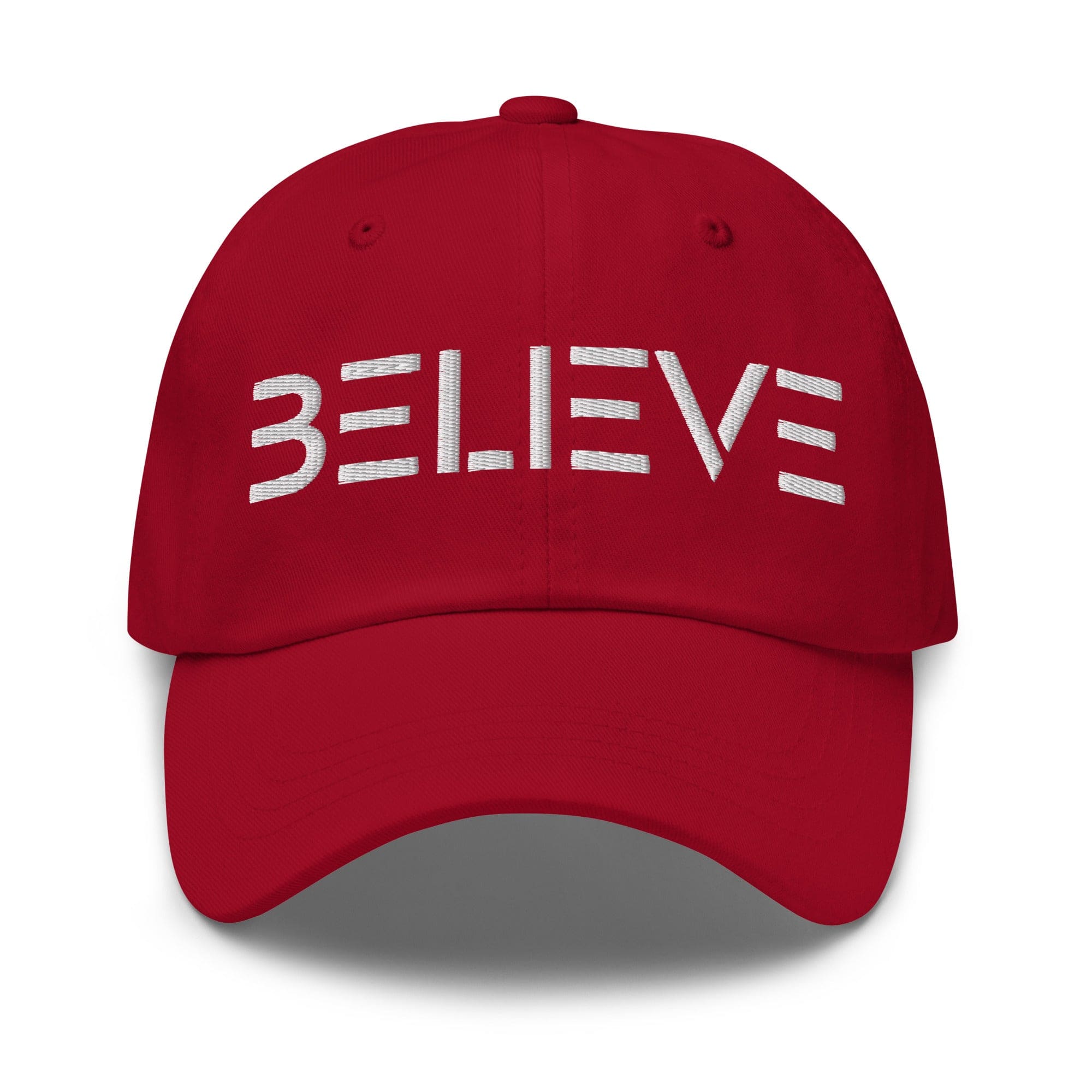 Embroidered Adjustable Baseball Cap - Believe - F/b