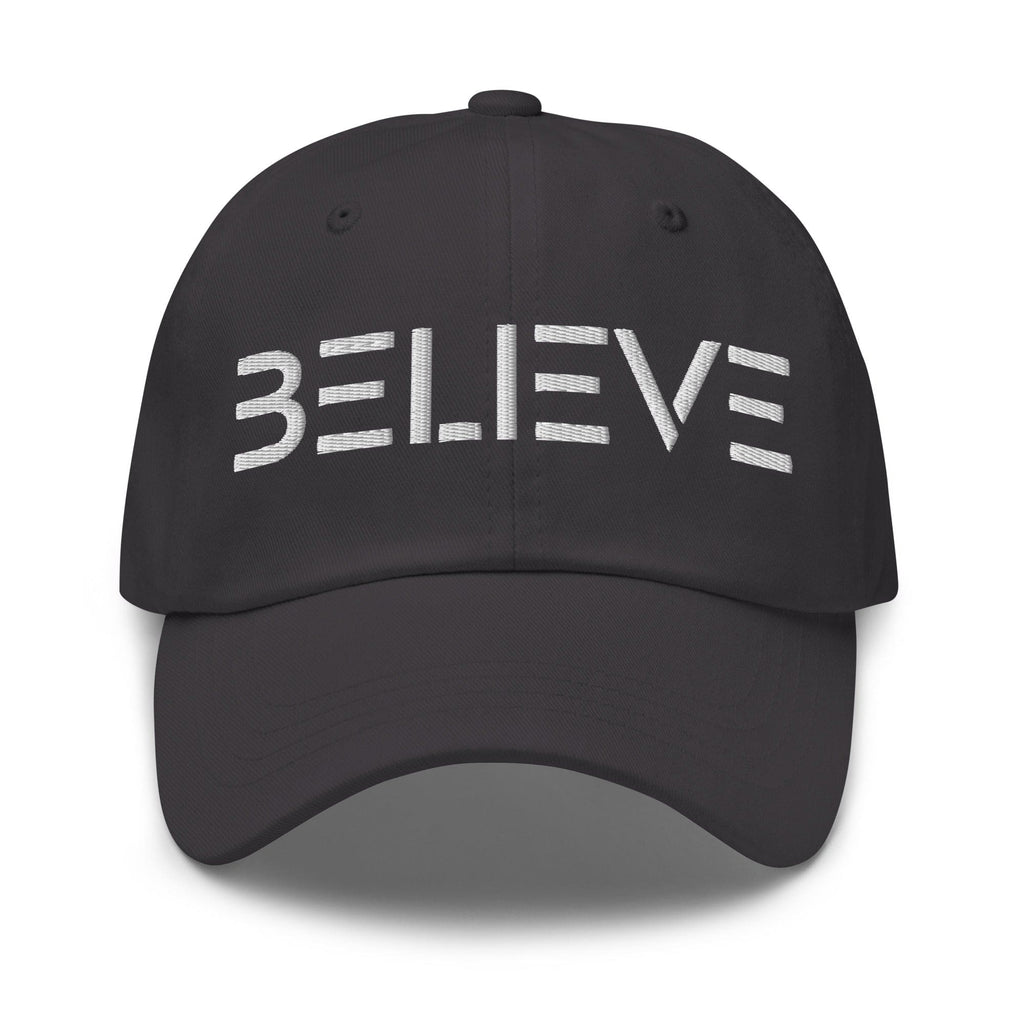 Embroidered Adjustable Baseball Cap - Believe - F/b