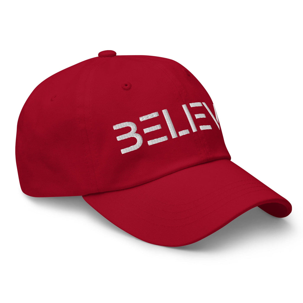 Embroidered Adjustable Baseball Cap - Believe - F/b