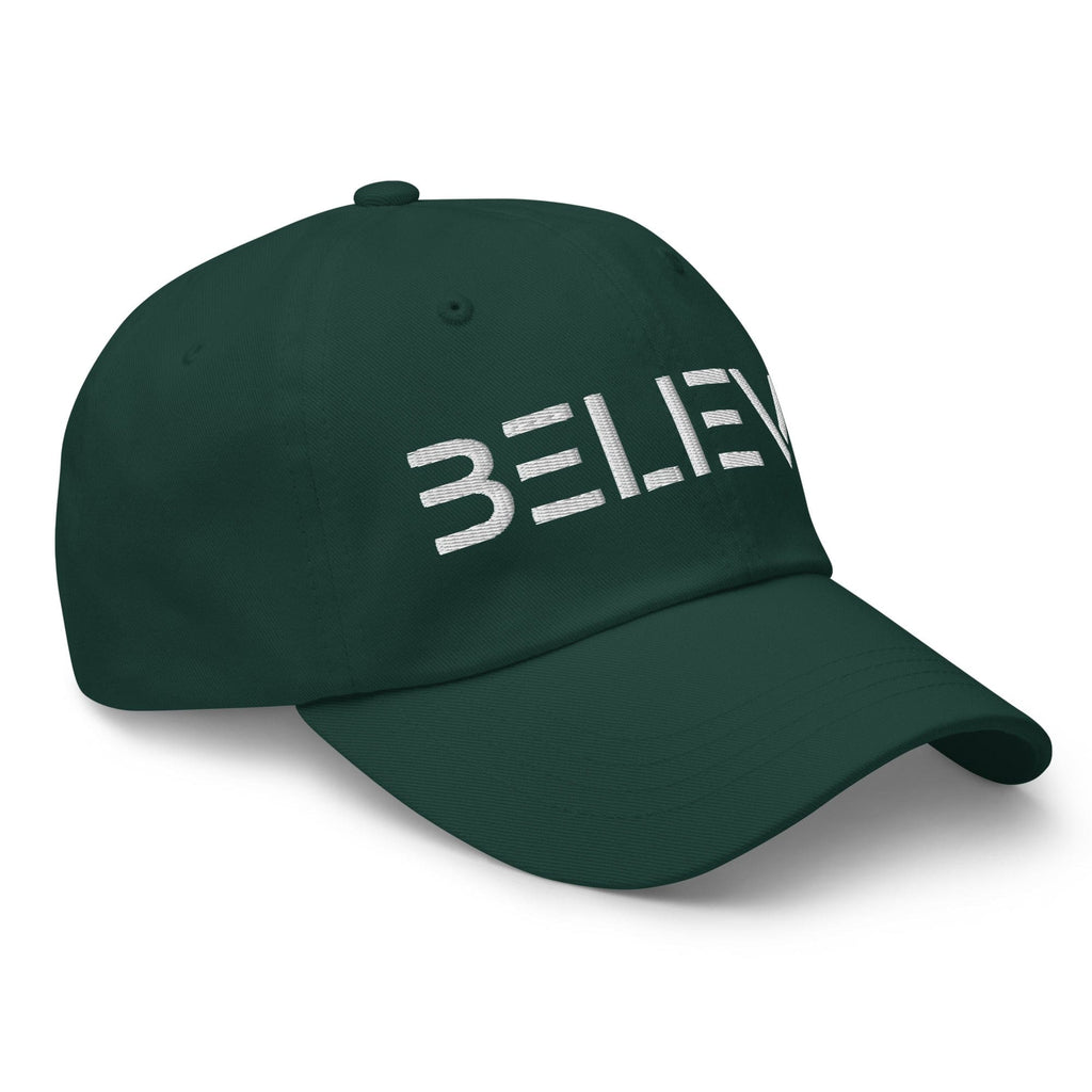 Embroidered Adjustable Baseball Cap - Believe - F/b
