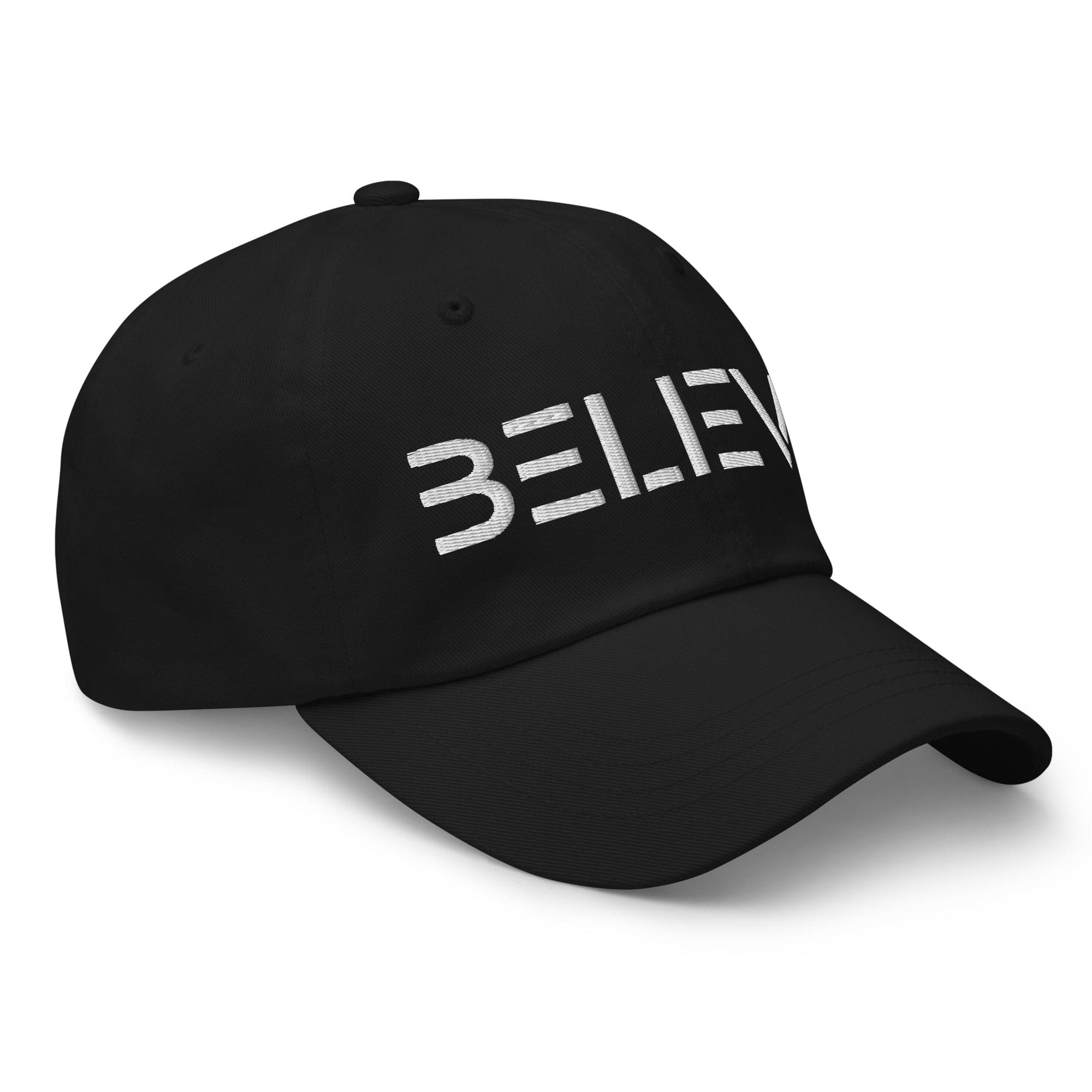 Embroidered Adjustable Baseball Cap - Believe - F/b