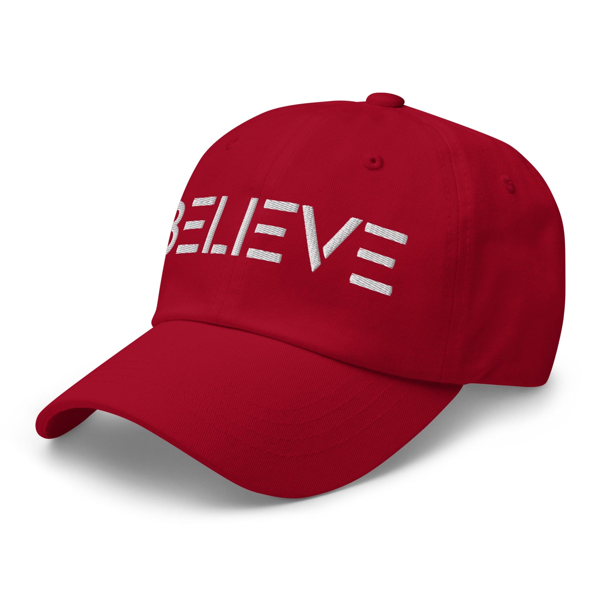 Embroidered Adjustable Baseball Cap - Believe - F/b