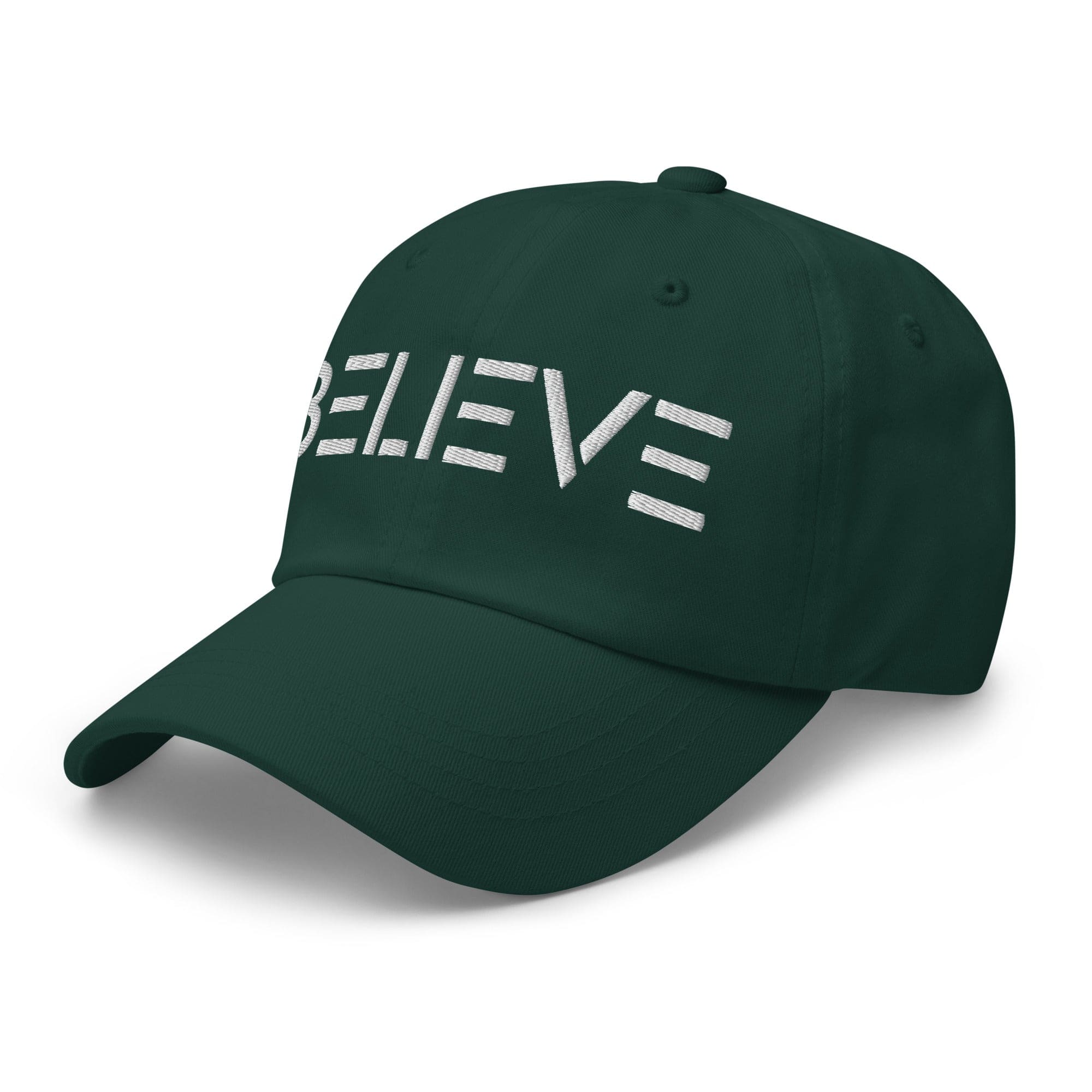 Embroidered Adjustable Baseball Cap - Believe - F/b