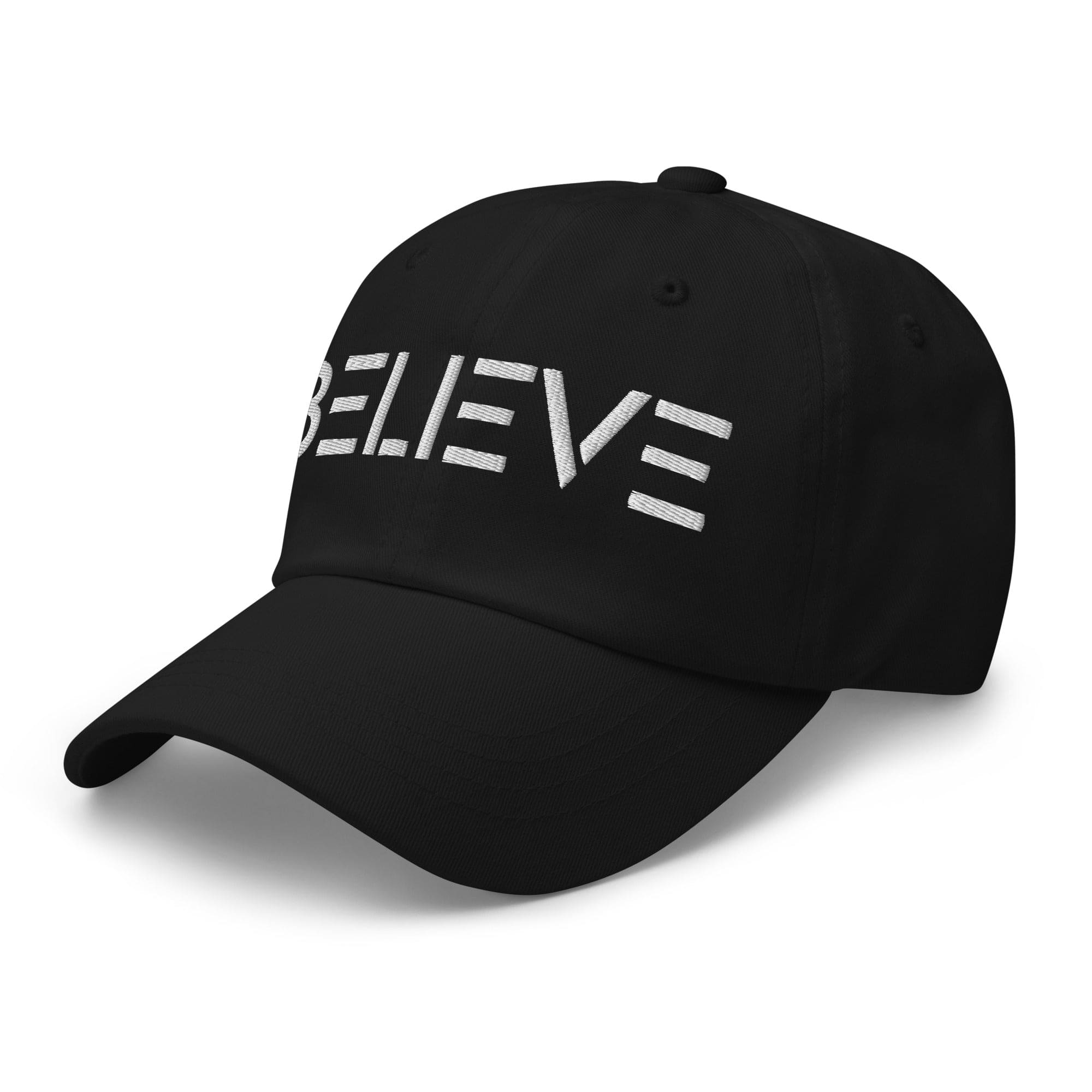 Embroidered Adjustable Baseball Cap - Believe - F/b
