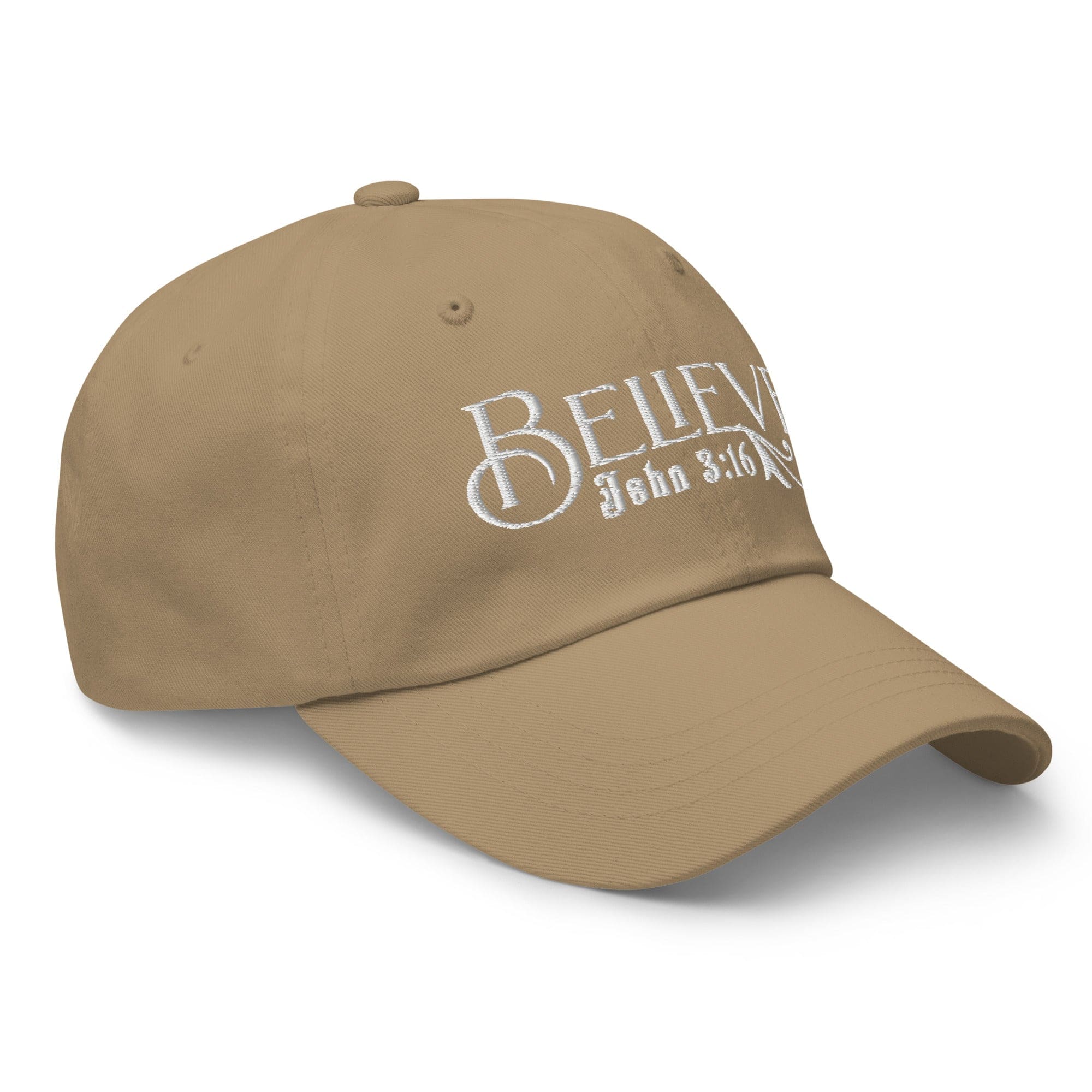 Embroidered Baseball Dad Cap - Believe - John 3:16