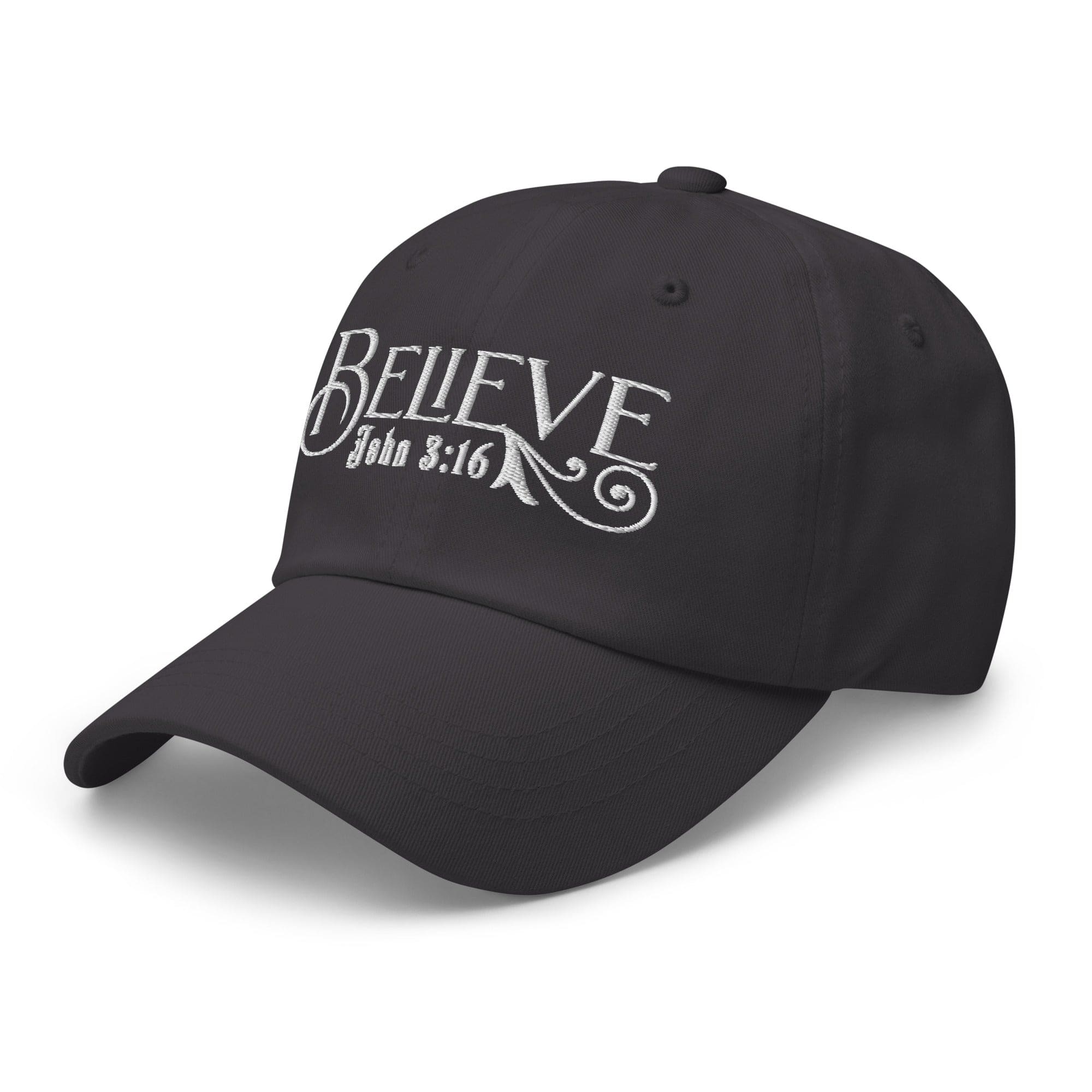 Embroidered Baseball Dad Cap - Believe - John 3:16