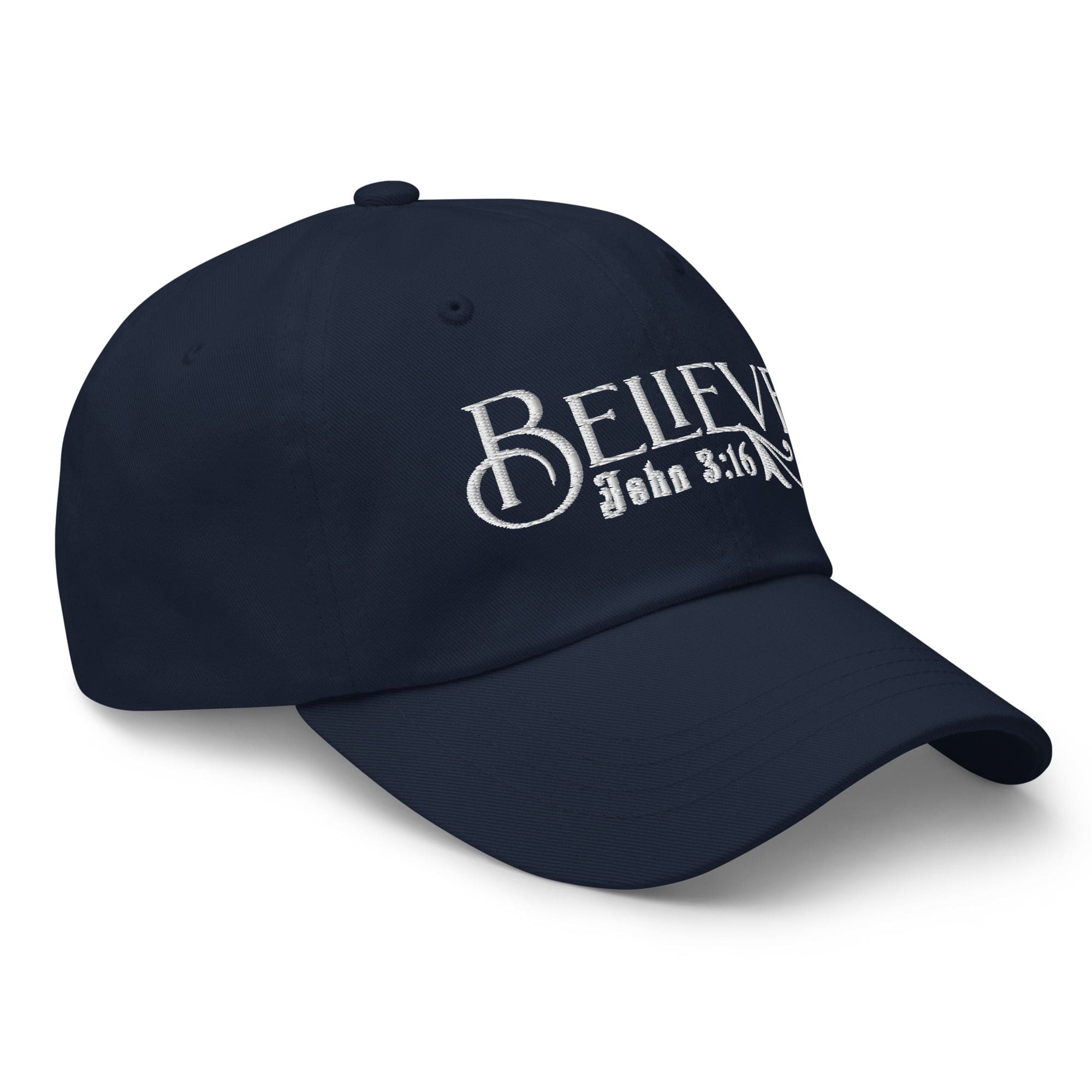 Embroidered Baseball Dad Cap - Believe - John 3:16