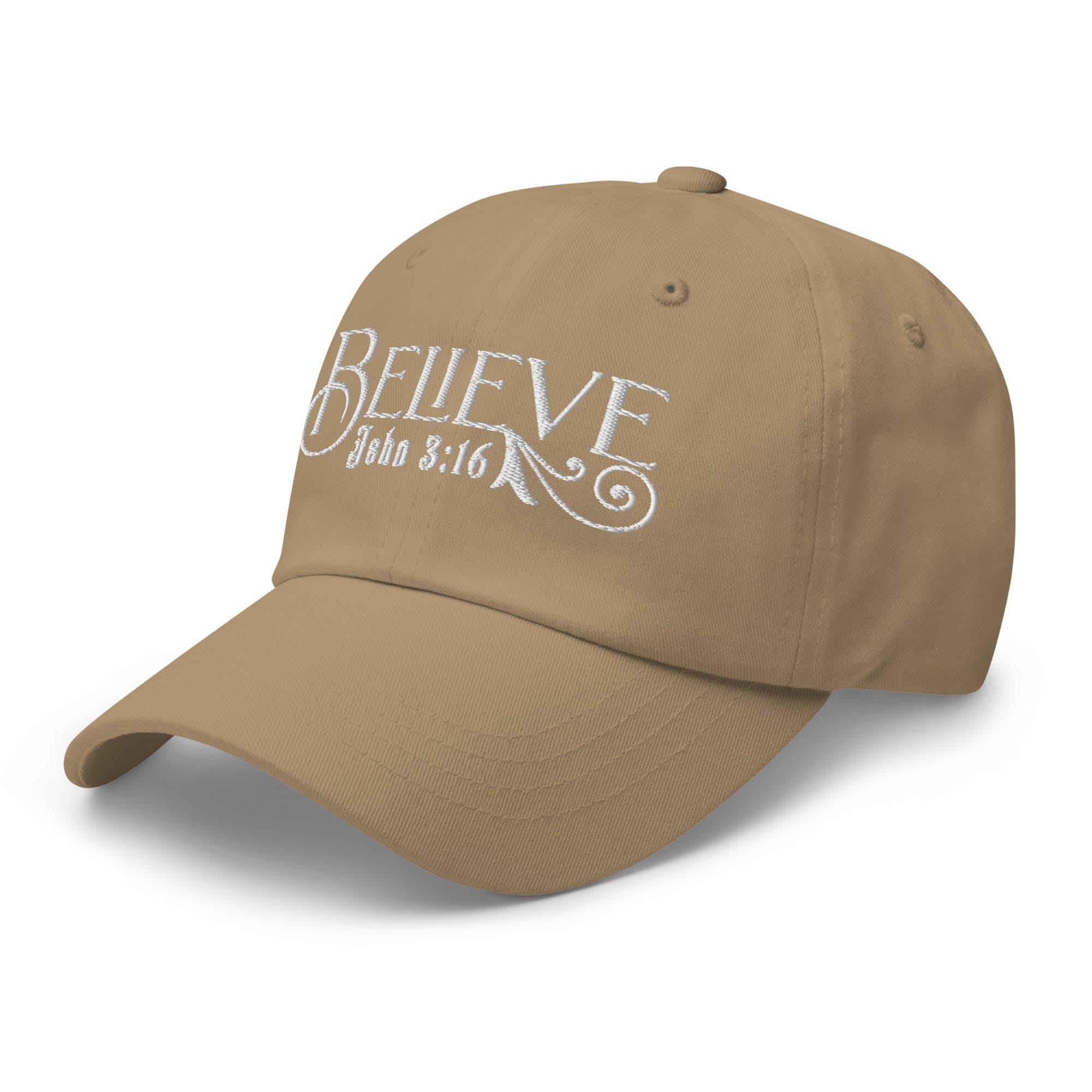 Embroidered Baseball Dad Cap - Believe - John 3:16