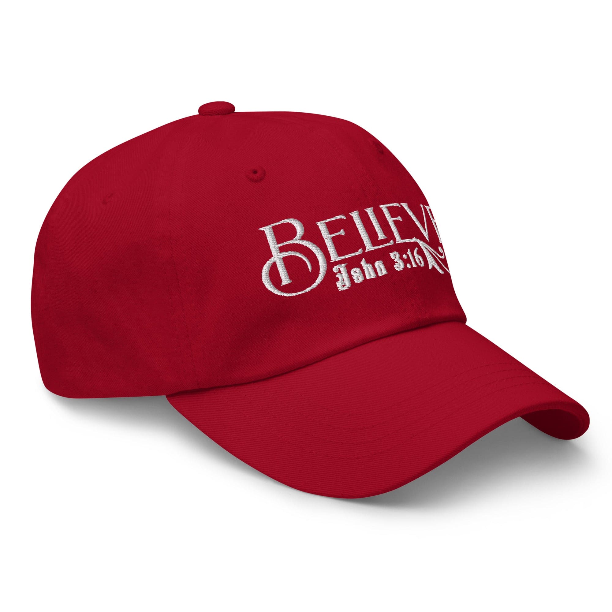 Embroidered Baseball Dad Cap - Believe - John 3:16