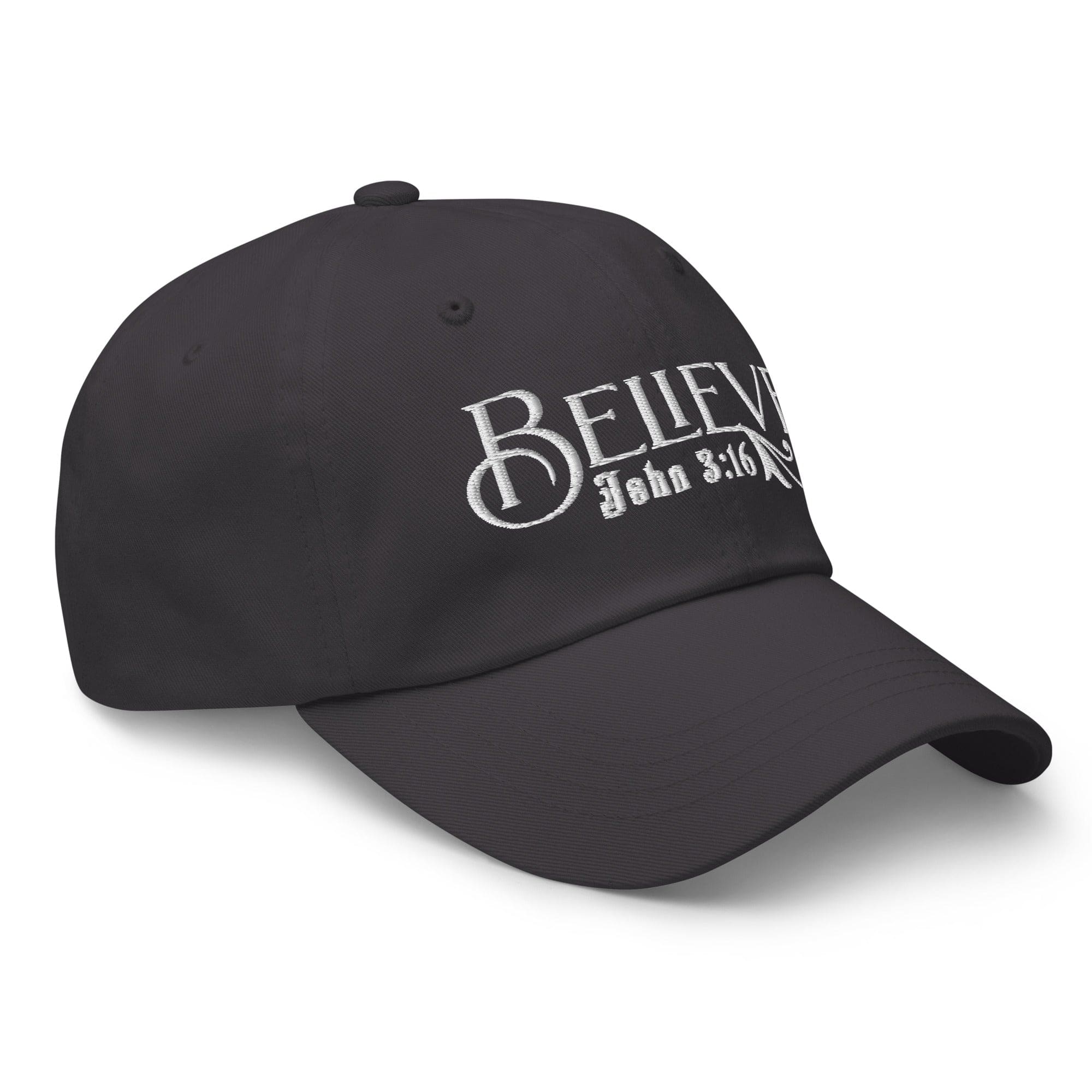Embroidered Baseball Dad Cap - Believe - John 3:16