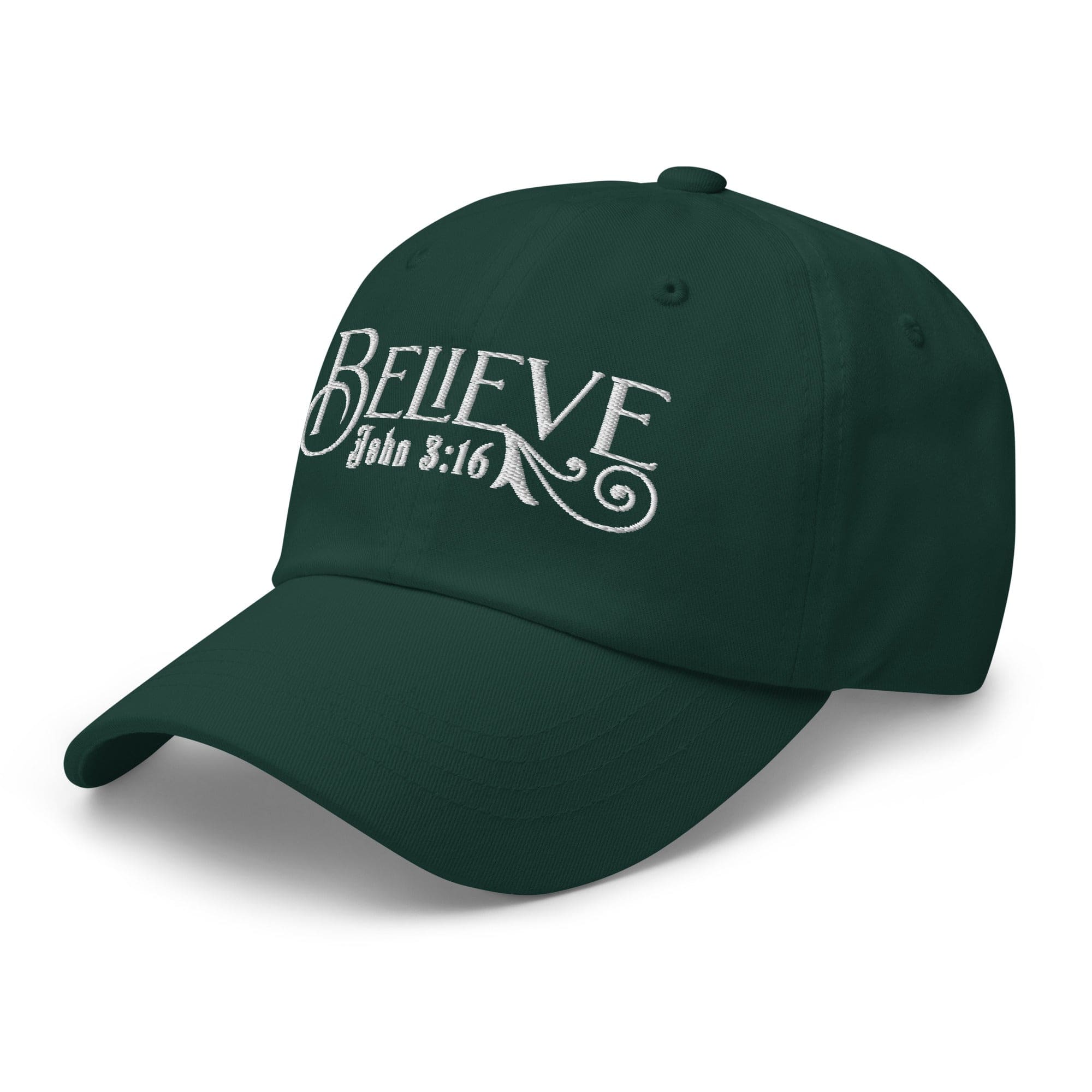 Embroidered Baseball Dad Cap - Believe - John 3:16