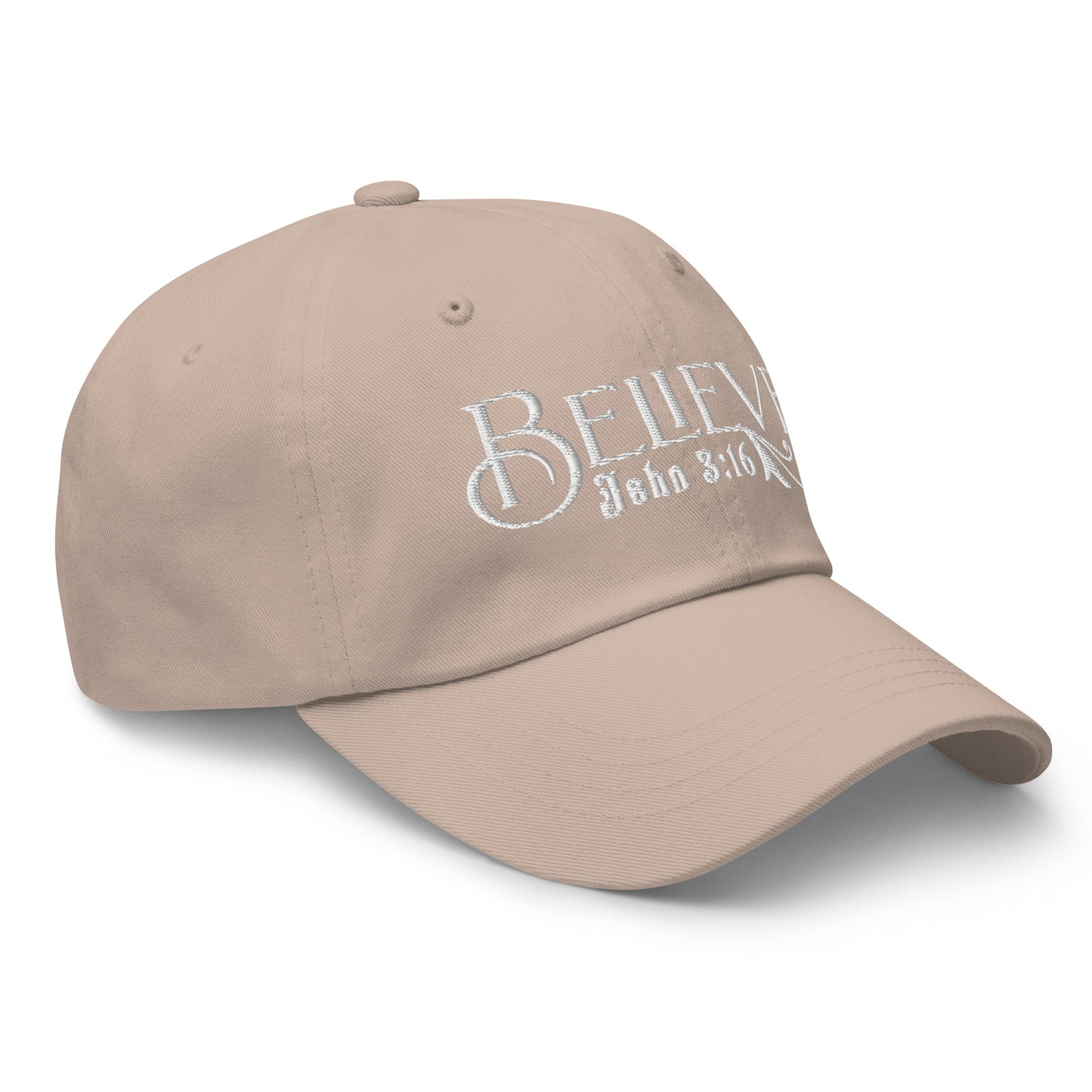 Embroidered Baseball Dad Cap - Believe - John 3:16