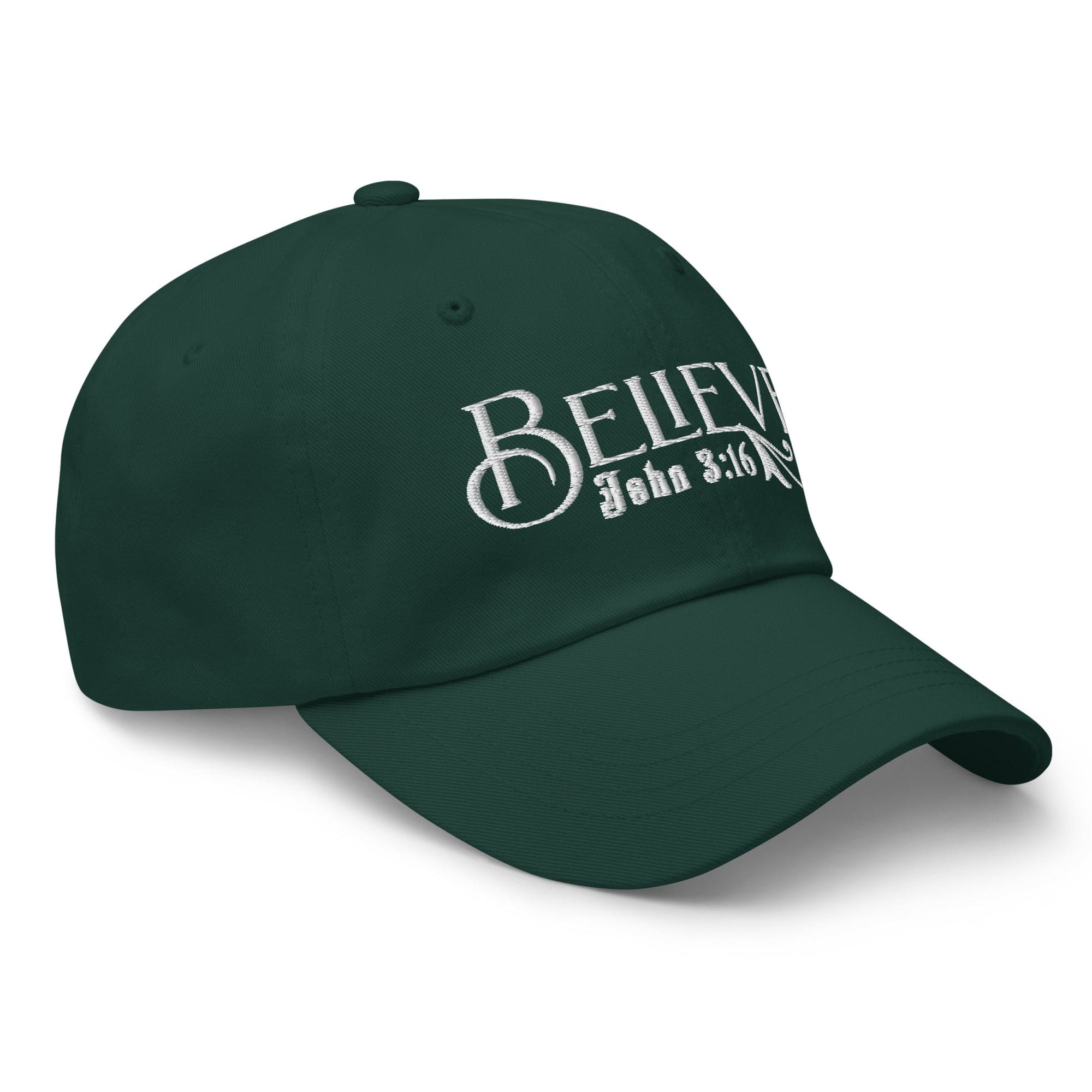 Embroidered Baseball Dad Cap - Believe - John 3:16