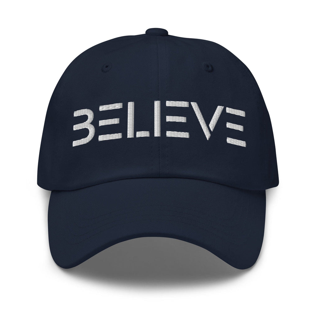 Embroidered Adjustable Baseball Cap - Believe - F/b