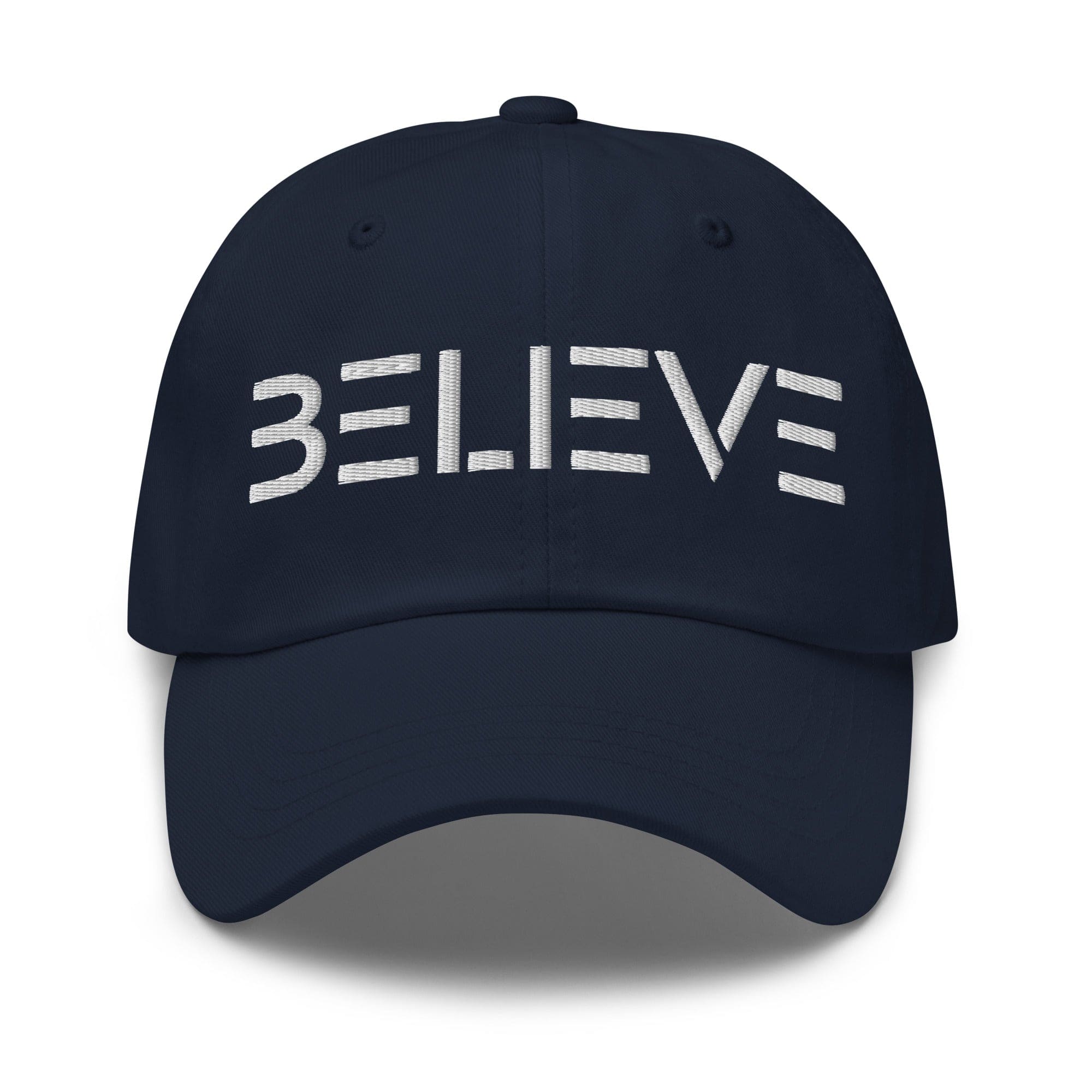 Embroidered Adjustable Baseball Cap - Believe - F/b