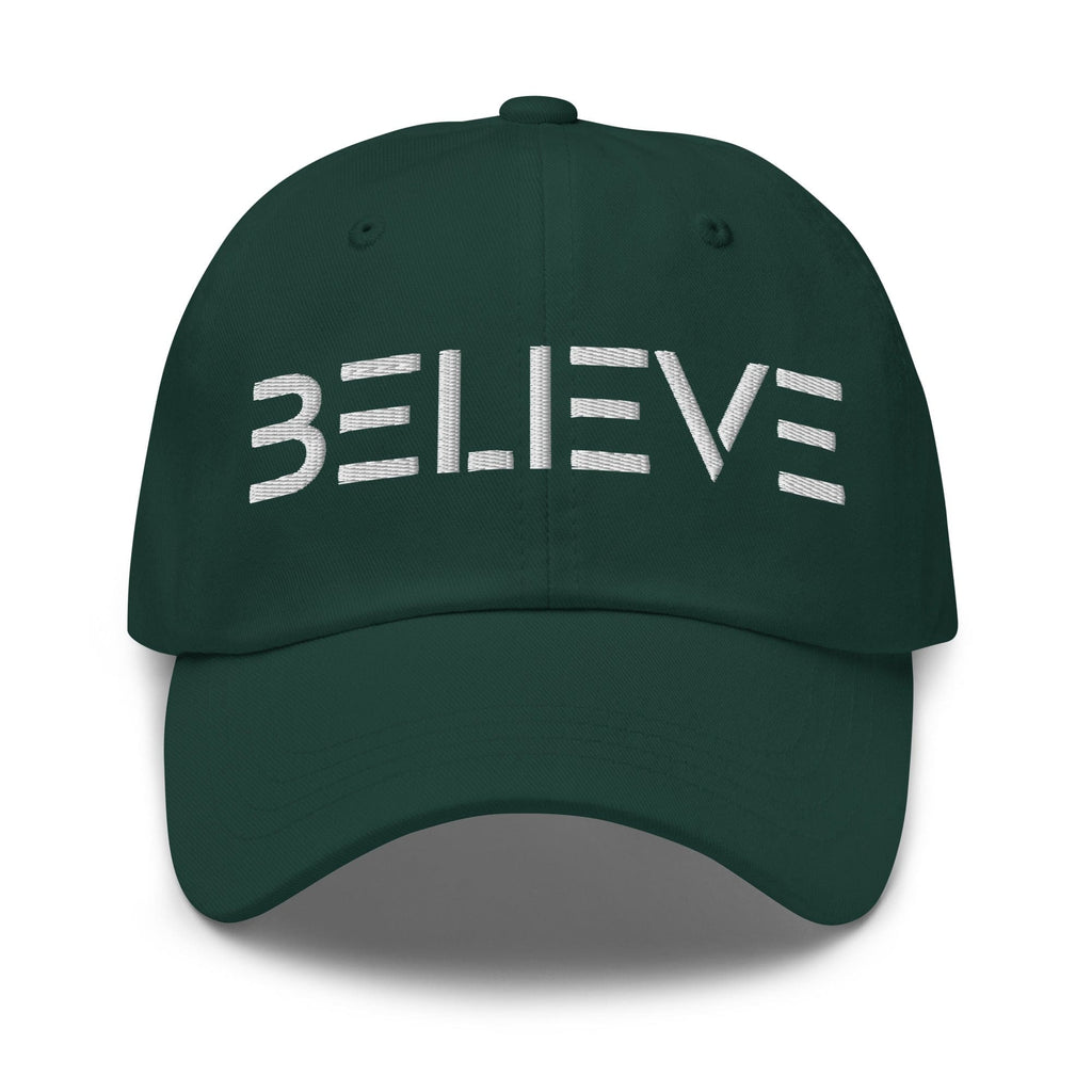 Embroidered Adjustable Baseball Cap - Believe - F/b
